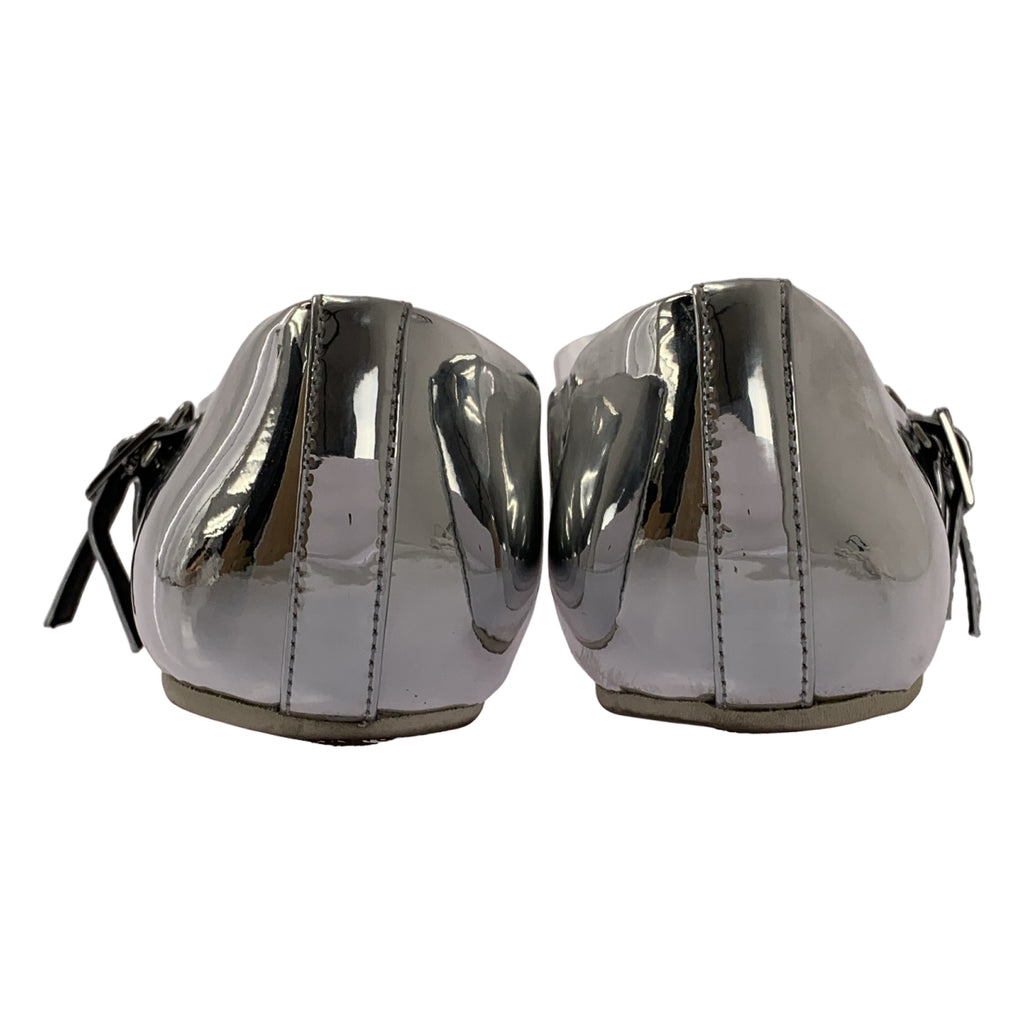 AKIKOAOKI | Giselle 平底鏡面/金屬絲帶綁帶平底鞋 | 21碼 | 女款