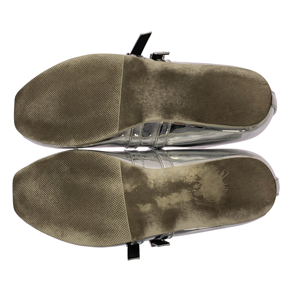 AKIKOAOKI | Giselle 平底鏡面/金屬絲帶綁帶平底鞋 | 21碼 | 女款