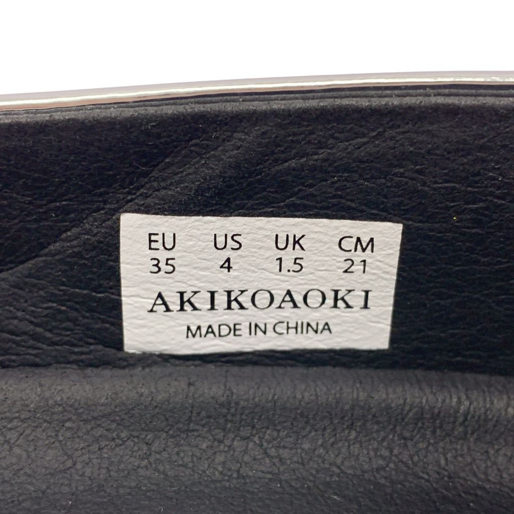 AKIKOAOKI | Giselle 平底鏡面/金屬絲帶綁帶平底鞋 | 21碼 | 女款