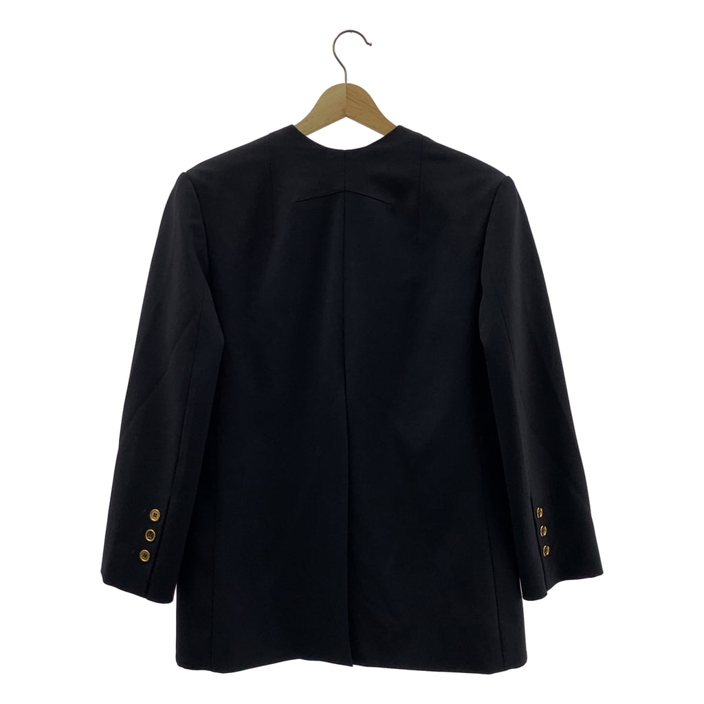 PATOU / パトゥ | テックウール製 ノーカラーダブルブレストジャケット | 36 | レディース