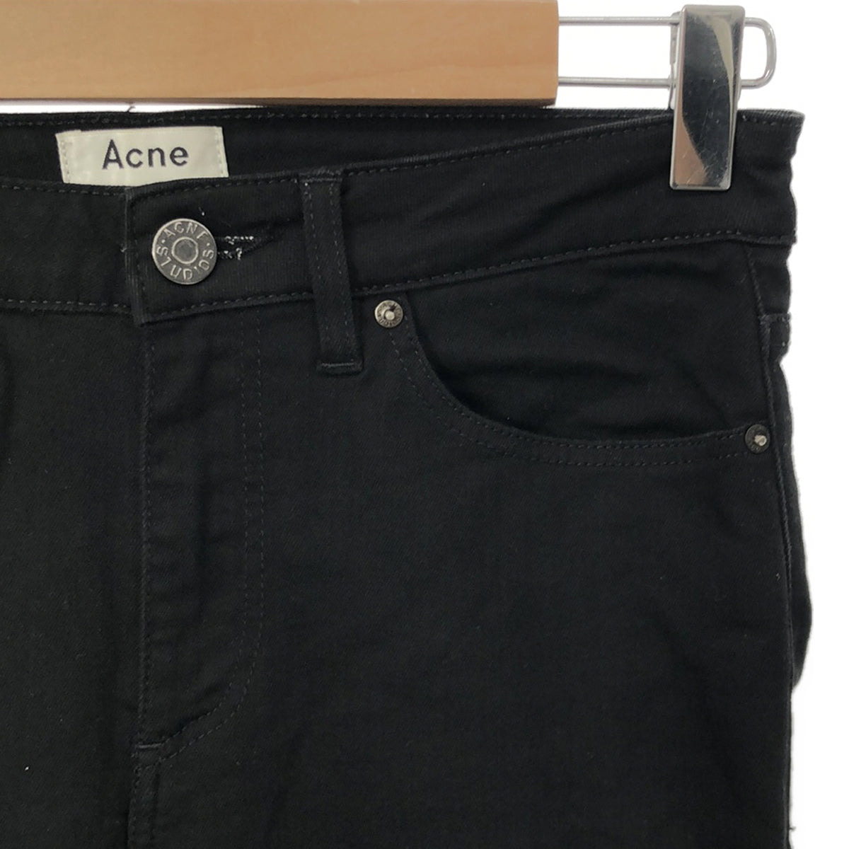 Acne Studios / アクネストゥディオズ | コットン SKIN 5 BLACK スキニーパンツ | 27/32 | レディース – KLD