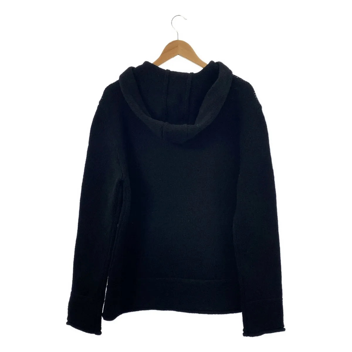 【美品】  JIL SANDER / ジルサンダー | 2023AW | オーバーサイズニットパーカー | 46 | ブラック | メンズ