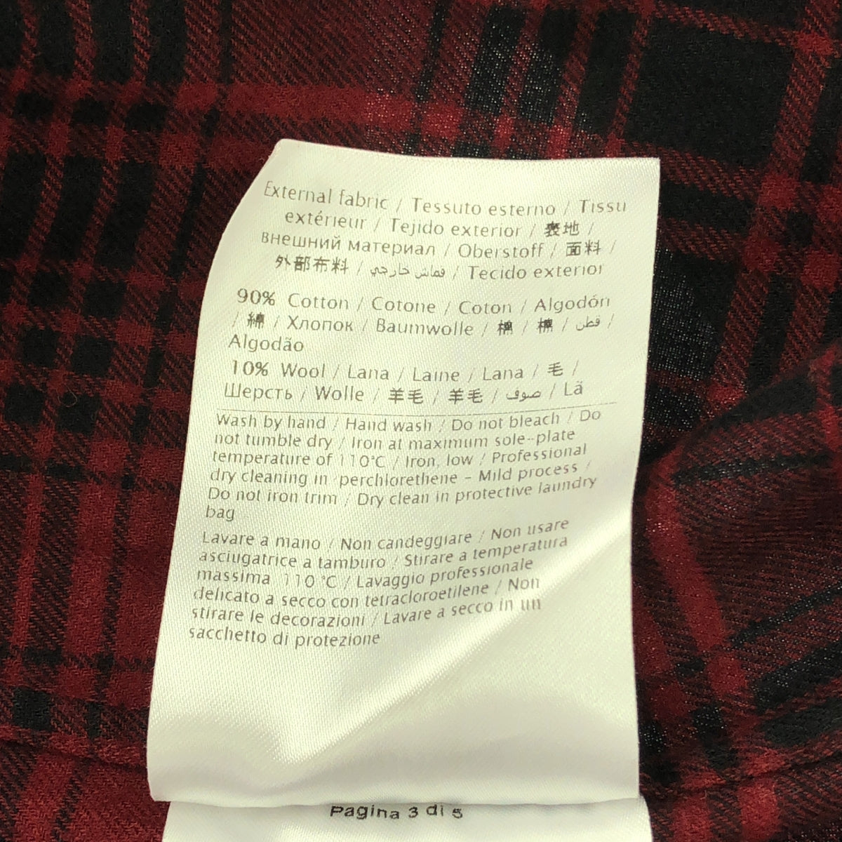 VALENTINO / ヴァレンティノ | ロック スタッズ ウエスタン チェックシャツ | 39 | レッド / ブラック | メンズ