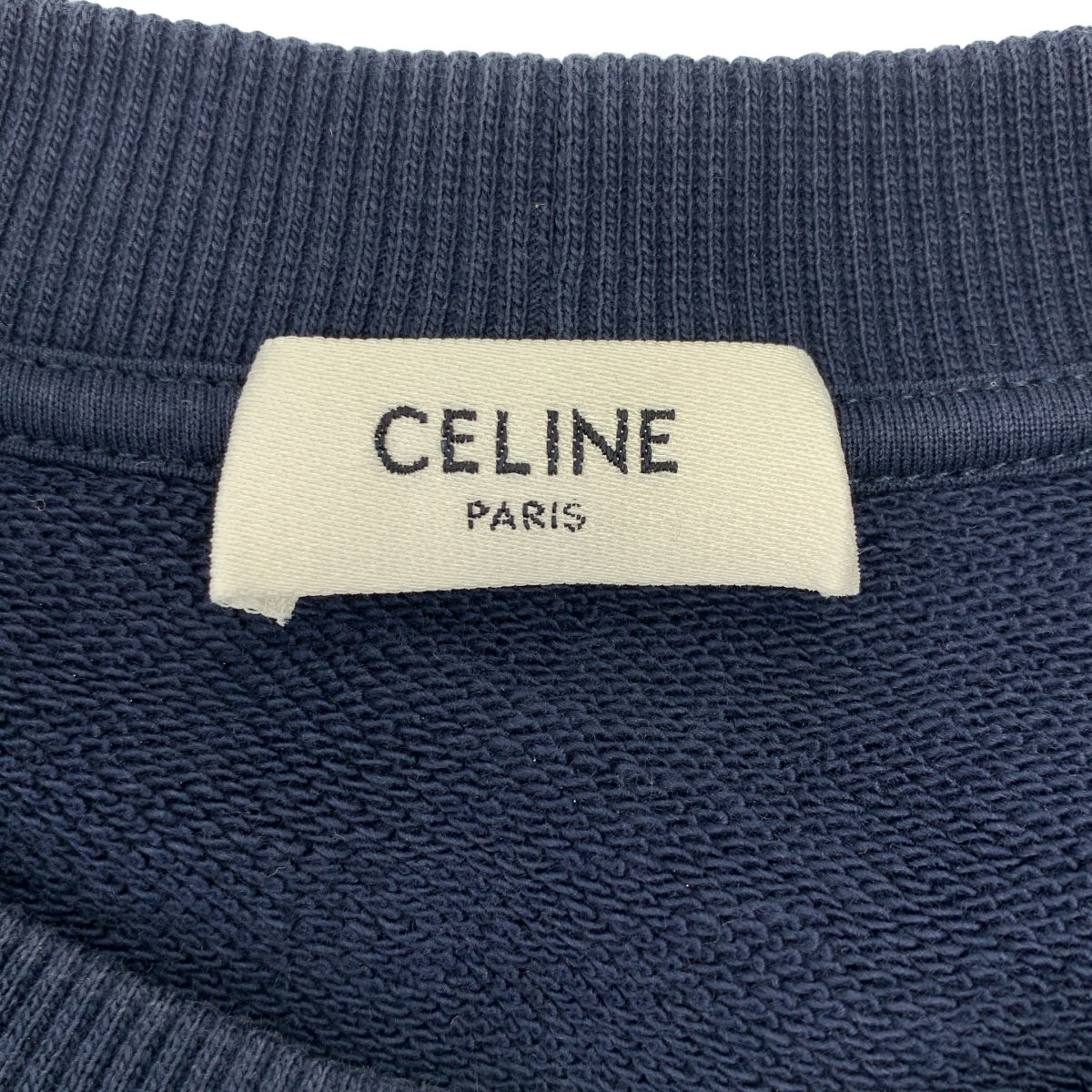 【美品】  CELINE / セリーヌ | ロゴ オーバーシルエット スウェット トレーナー | S | ネイビー | レディース