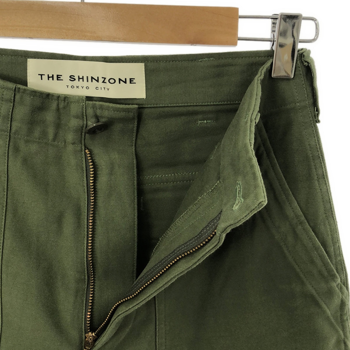 Shinzone / 신존 | BAKER PANTS 하이 웨스트 팬츠 | 34 | 카키 | 여성