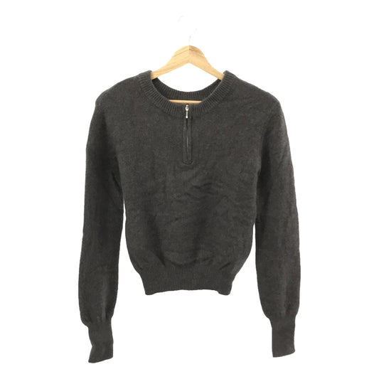 CLANE / クラネ | 2023AW | W FACE HALF ZIP YAK KNIT TOPS ダブルフェイス ハーフジップ ヤク ニット | 1 | グレー | レディース