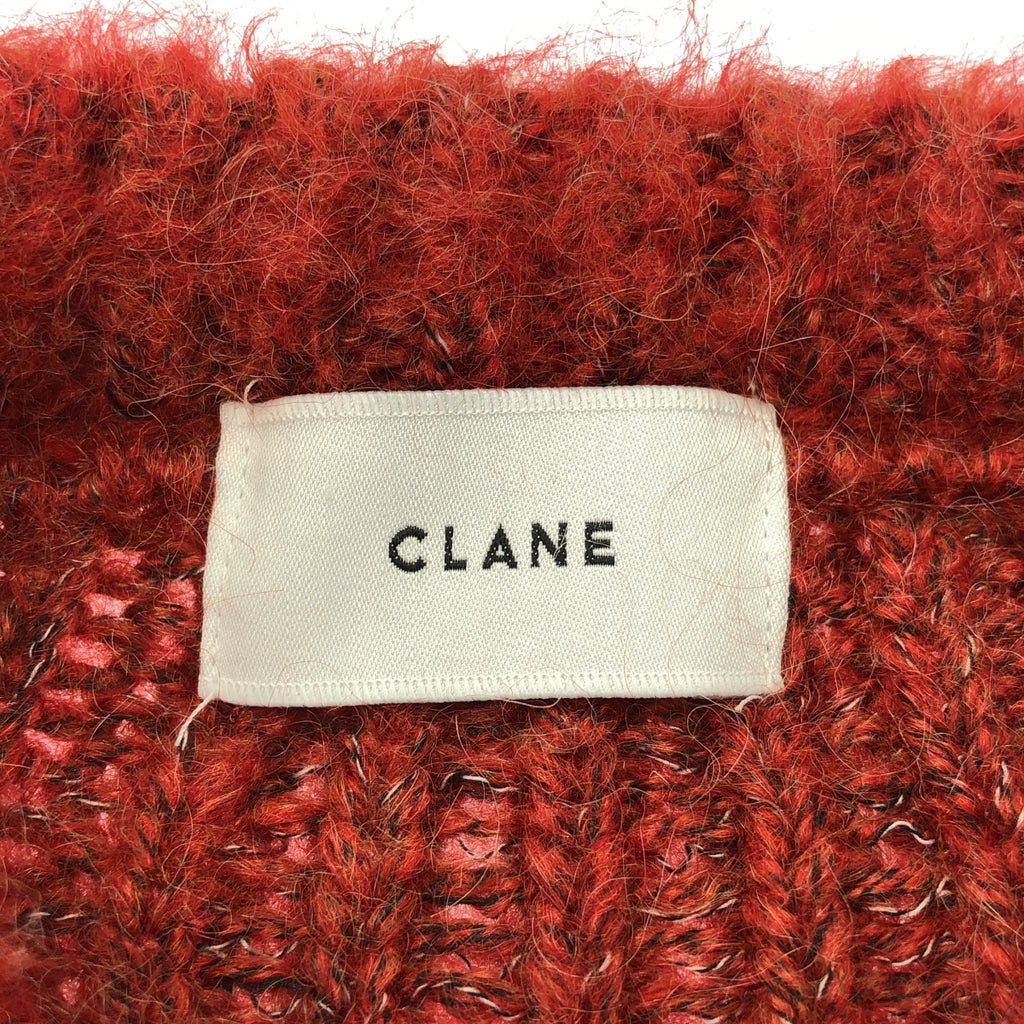 【美品】  CLANE / クラネ | COLOR MOHAIR SHAGGY CARDIGAN / モヘヤ シャギー ニット カーディガン | 2 | レッド系 | レディース