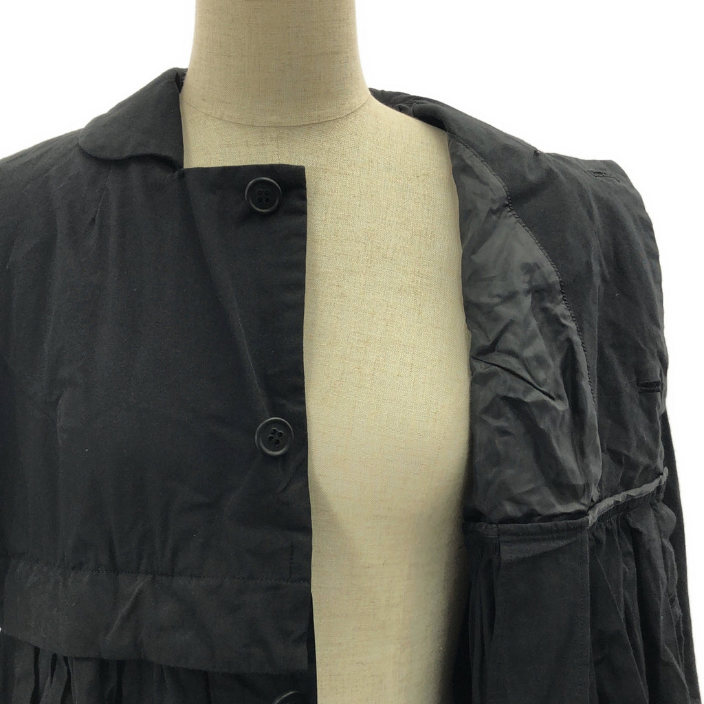 COMME des GARÇONS | 2016 春夏 | 聚酯圓領褶飾超長外套 | M 碼 | 女款