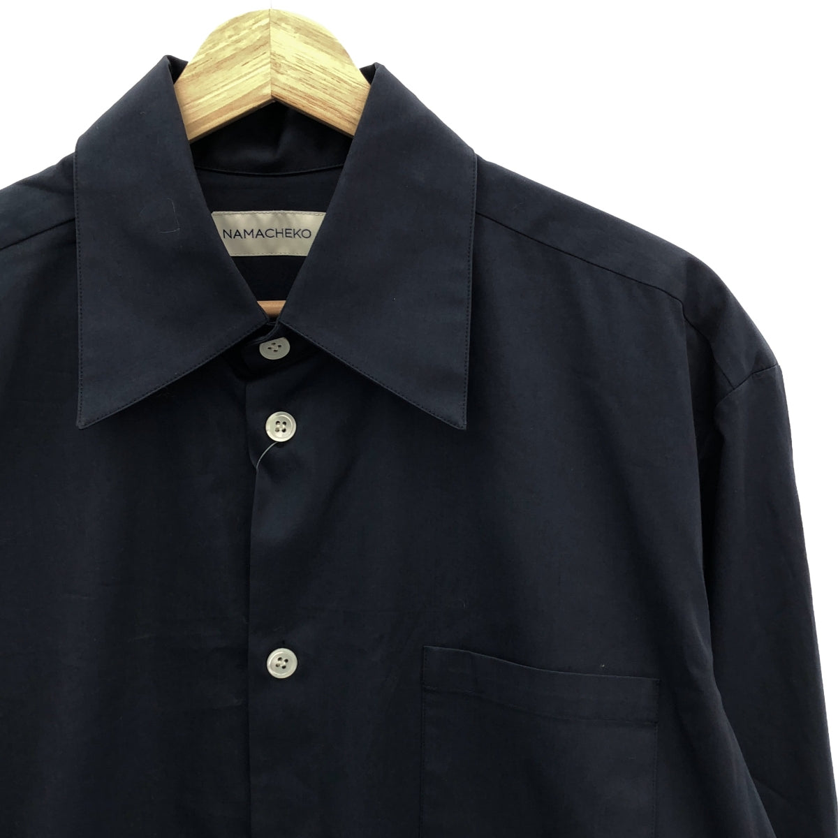 【新品】  NAMACHEKO / ナマチェコ | 2023 | GALLU ストラップスリーブシャツ | M | MIDNIGHT BLUE | メンズ