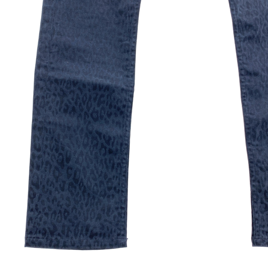 MARK&LONA / マークアンドロナ | ロゴ刺しゅう レオパード柄 ストレッチ カーゴパンツ | M | ネイビー | メンズ