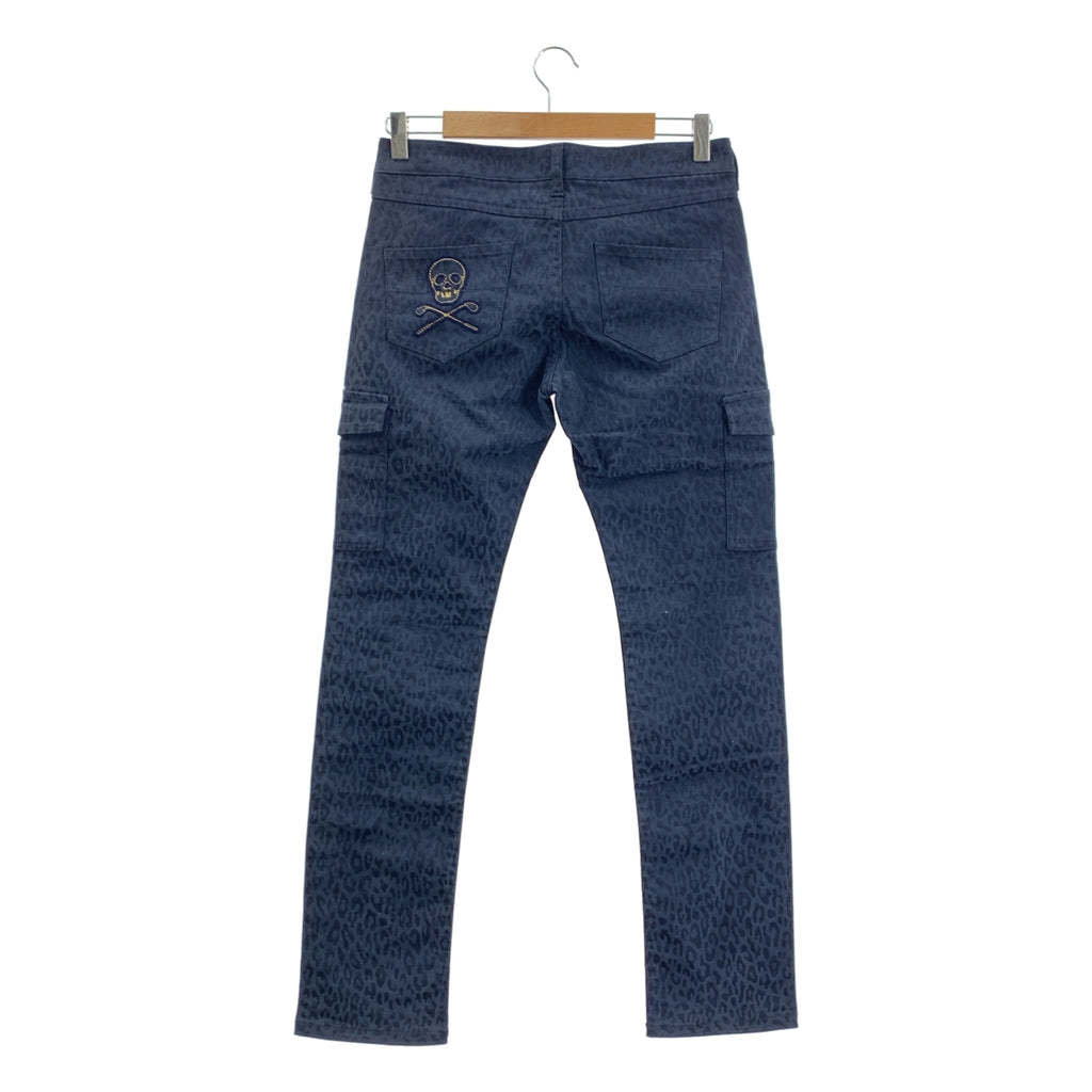 MARK&LONA / マークアンドロナ | ロゴ刺しゅう レオパード柄 ストレッチ カーゴパンツ | M | ネイビー | メンズ