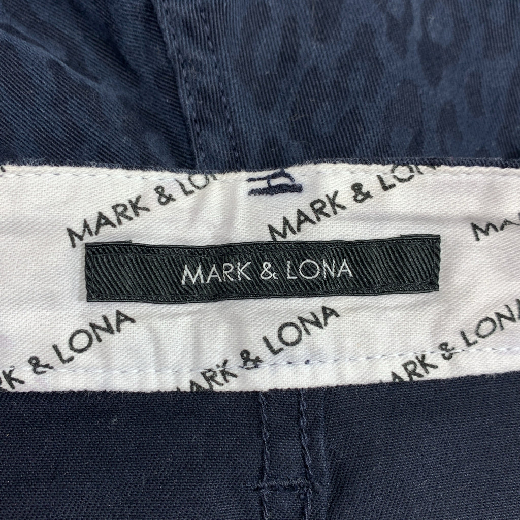 MARK&LONA / マークアンドロナ | ロゴ刺しゅう レオパード柄 ストレッチ カーゴパンツ | M | ネイビー | メンズ