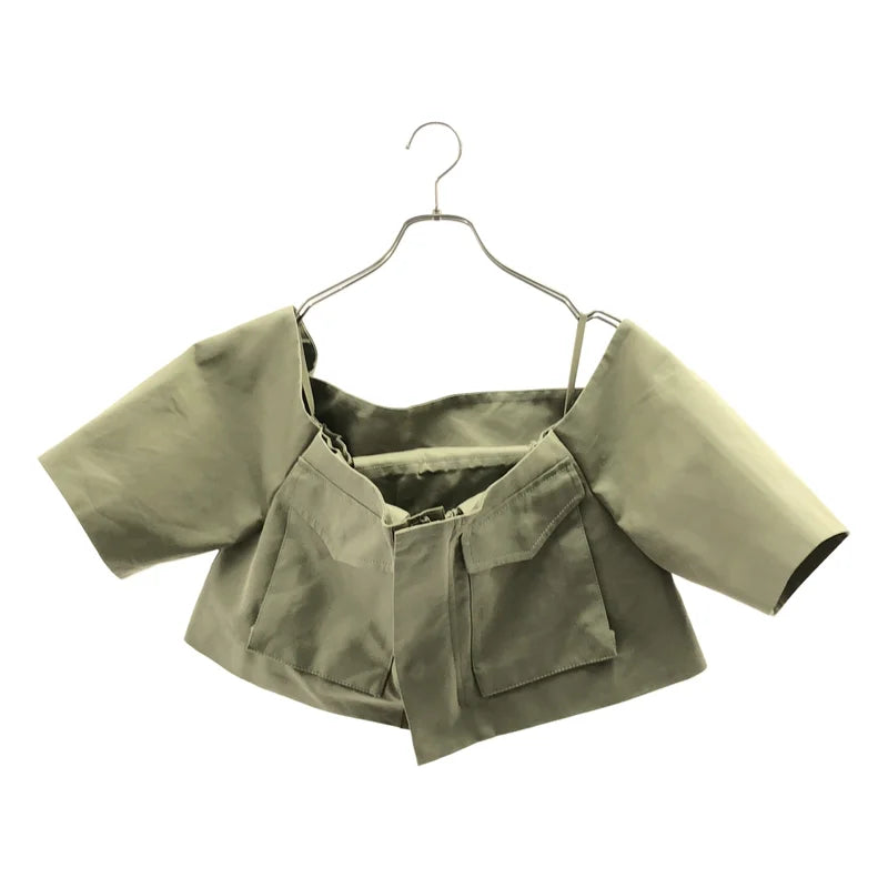 sacai / サカイ | 2023SS | 棉質斜紋布露肩夾克 | 1 | 女款