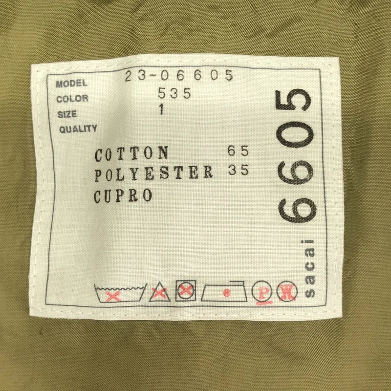 sacai / サカイ | 2023SS | 棉質斜紋布露肩夾克 | 1 | 女款