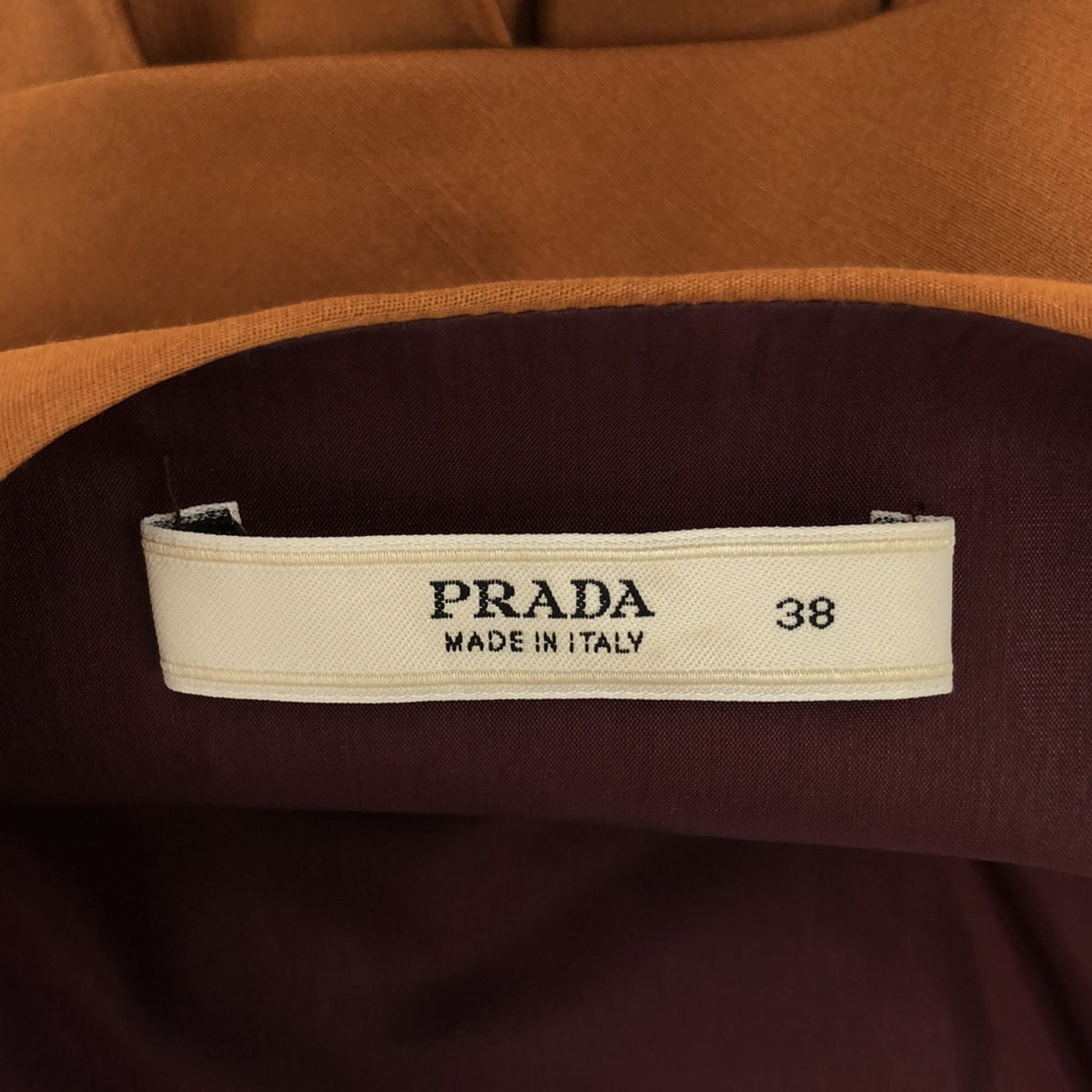 PRADA / プラダ | ウールシルク ノースリーブドレス ワンピース | 38 | オレンジ | レディース