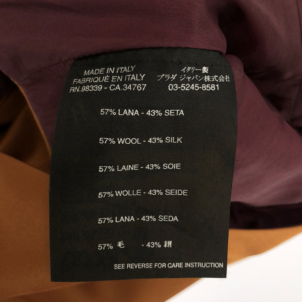 PRADA / 프라다 | 울 실크 민소매 드레스 원피스 | 38 | 오렌지 | 여성