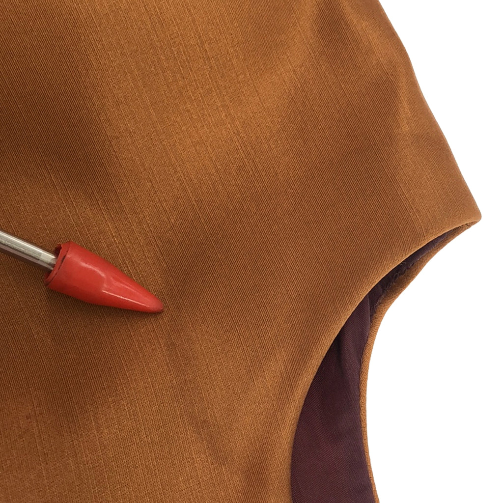 PRADA / 프라다 | 울 실크 민소매 드레스 원피스 | 38 | 오렌지 | 여성