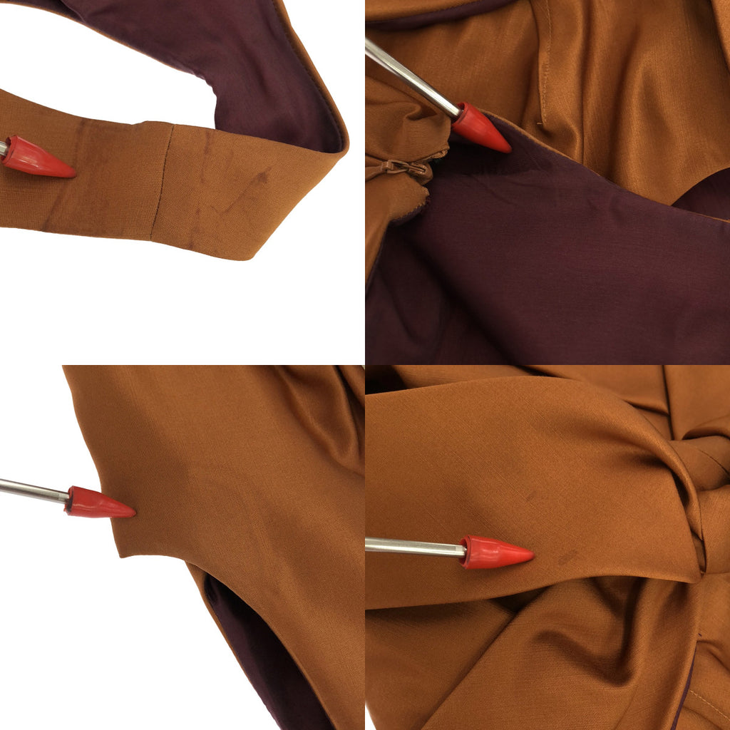 PRADA / 프라다 | 울 실크 민소매 드레스 원피스 | 38 | 오렌지 | 여성