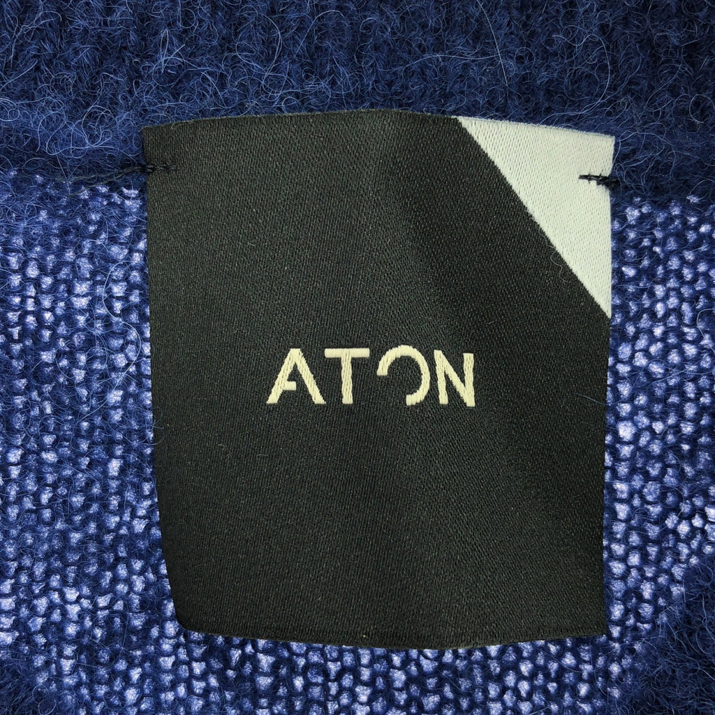 ATON |羊駝尼龍混紡套頭針織衫 |尺寸 2 |藍色 |女性的