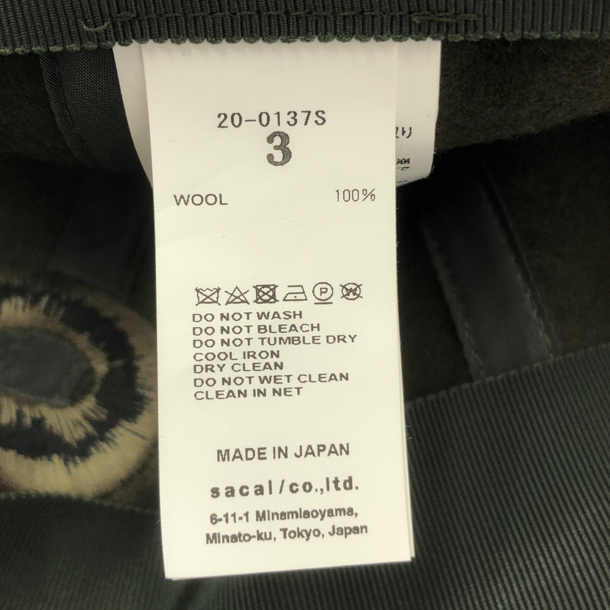 sacai / サカイ | 2020AW | × DR. WOO  BANDANA CAP / ロゴ キャップ 帽子 / アジャスター調整可 / ユニセックス | 3 | その他