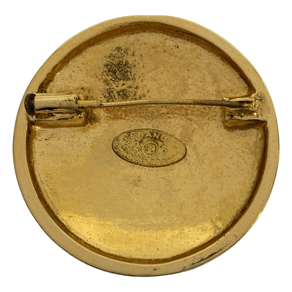 【美品】  CHANEL / シャネル | ヴィンテージ ココマーク マトラッセ ブローチ | ゴールド | レディース