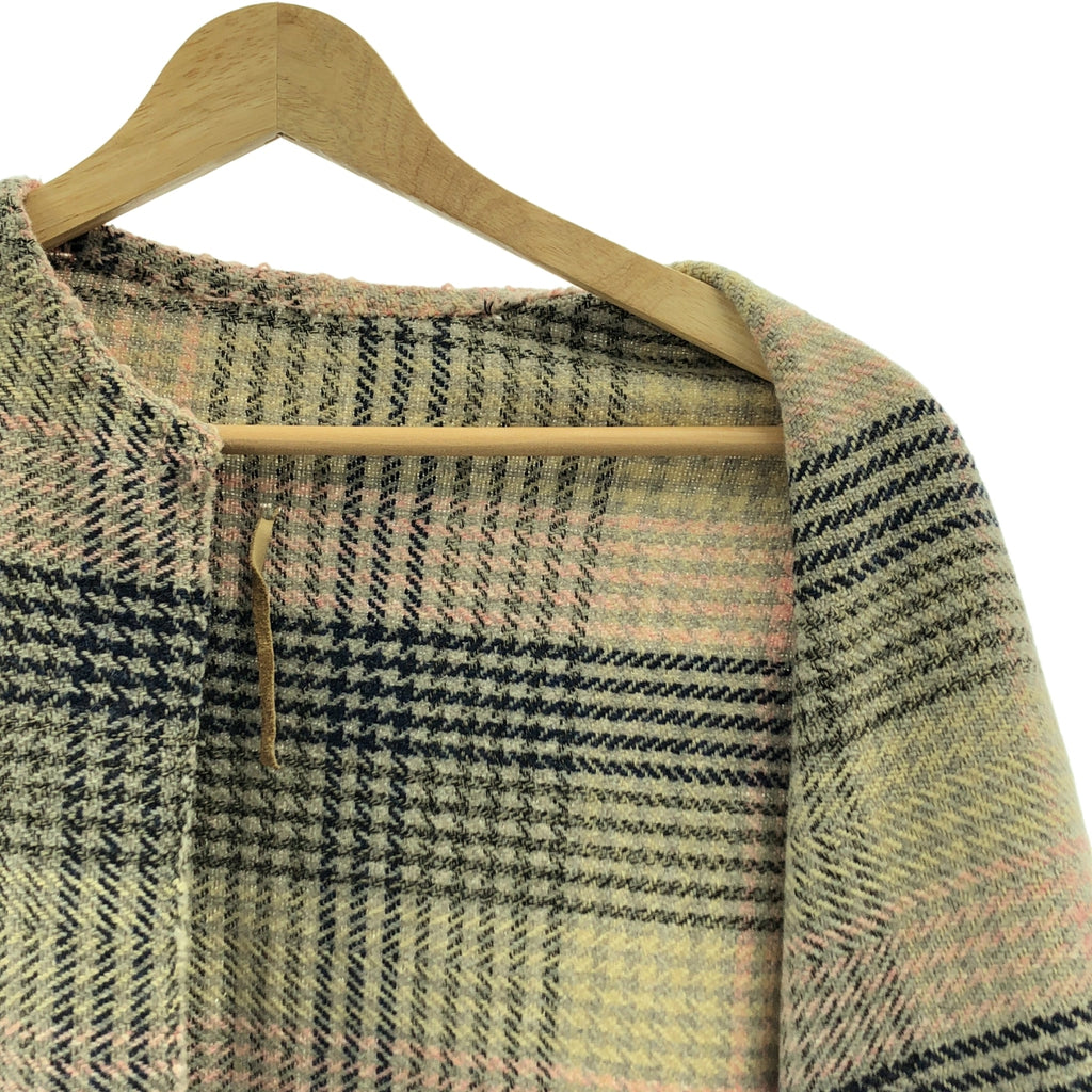 【美品】  ISABELLA STEFANELLI / イザベラステファネリ | 2020AW | Virginia Woolf 手織り ツイード グレンチェック コート | グレー系 | メンズ