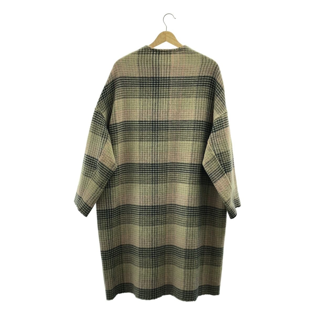 【美品】  ISABELLA STEFANELLI / イザベラステファネリ | 2020AW | Virginia Woolf 手織り ツイード グレンチェック コート | グレー系 | メンズ