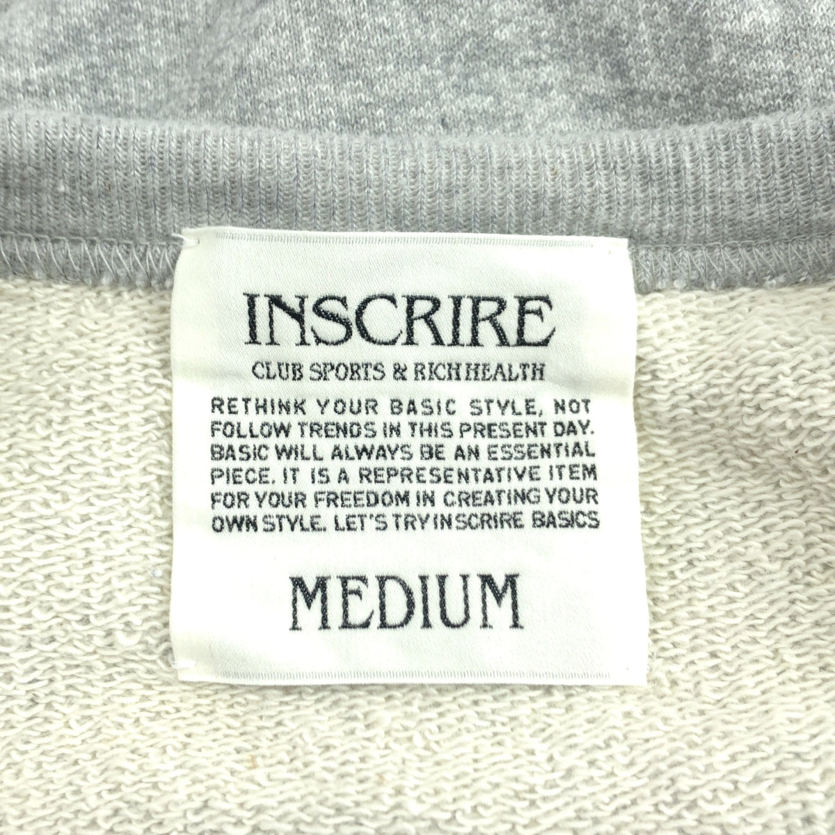 INSCRIRE / 안스쿠리아 | 2025SS | × JOURNAL STANDARD L'ESSAGE Asymmetry Sweat Shirt 스웨트 | M | 회색 | 여성