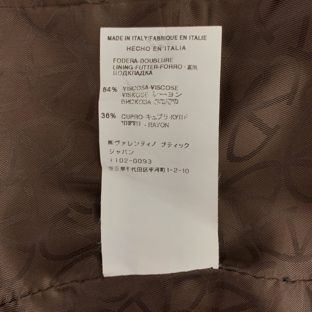 華倫天奴 | 絲絨披肩領單排扣夾克，帶全襯裡標誌 | 尺寸 38 | 女款