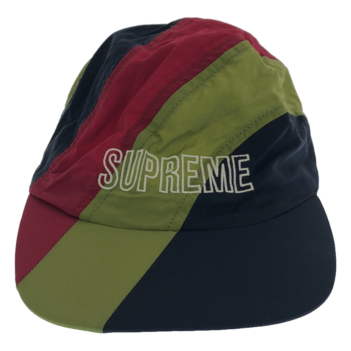 SUPREME / シュプリーム | Diagonal Stripe Nylon Hat キャップ | ネイビー/カーキ/ボルドー | メンズ