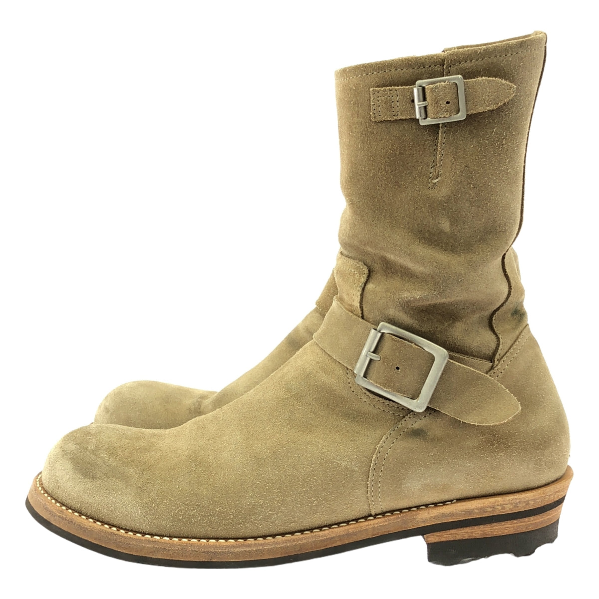 nonnative / ノンネイティブ | × OFFICINE CREATIVE BIKER ZIP UP BOOTS COW LEATHER / レザー スエード サイドジップ ブーツ | 41 | ベージュ | メンズ