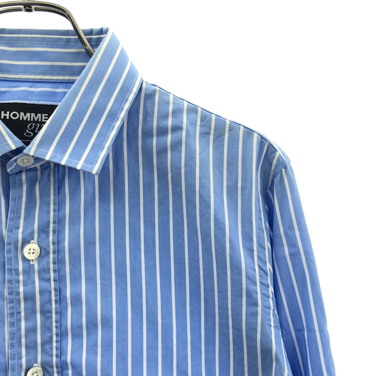 HOMME girls / オム ガールズ | カットオフ ストライプ クロップドシャツ | S | レディース