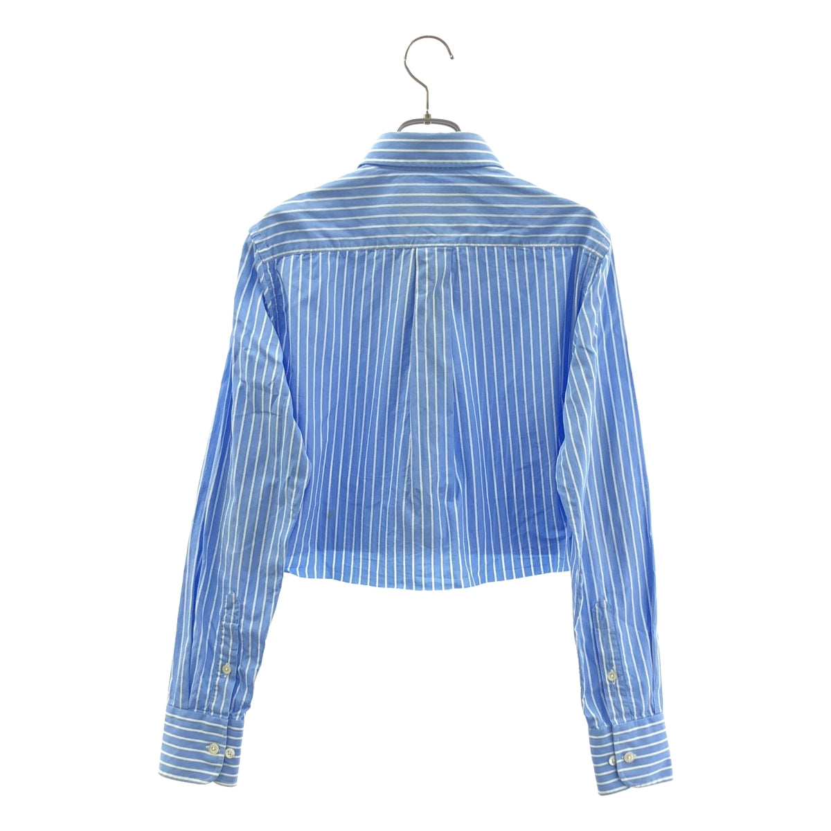 HOMME girls / オム ガールズ | カットオフ ストライプ クロップドシャツ | S | レディース