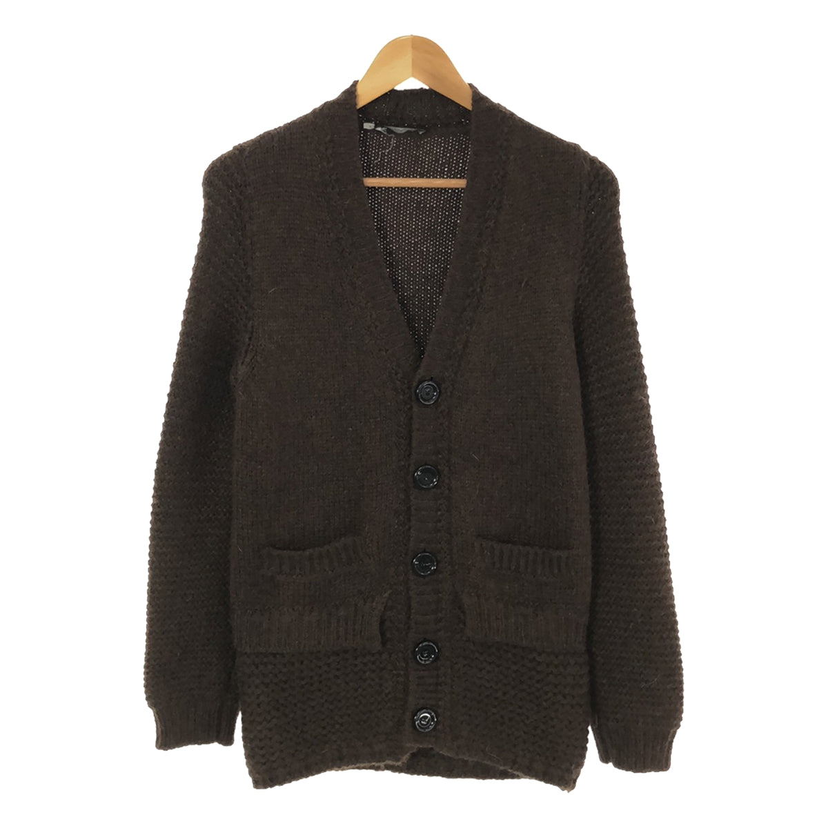 DSQUARED2 / Dsquared | Alpaca blend V-neck knit cardigan | S | Dark brown | Women's