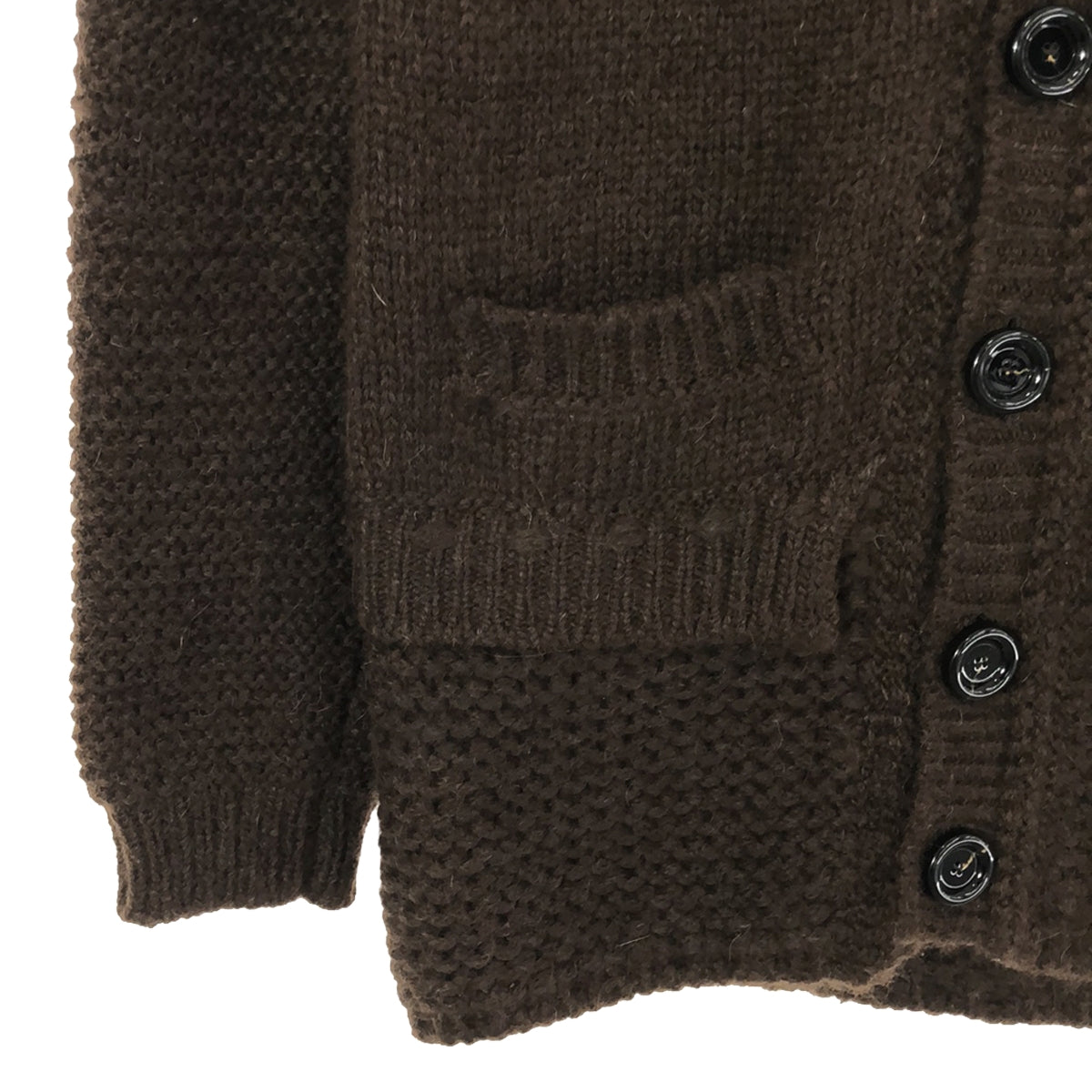 DSQUARED2 / Dsquared | Alpaca blend V-neck knit cardigan | S | Dark brown | Women's