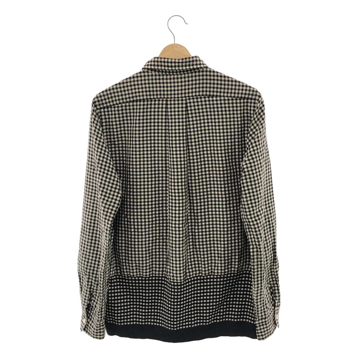 sacai / Sacai | Knit docking gingham check shirt | 2 | Men's