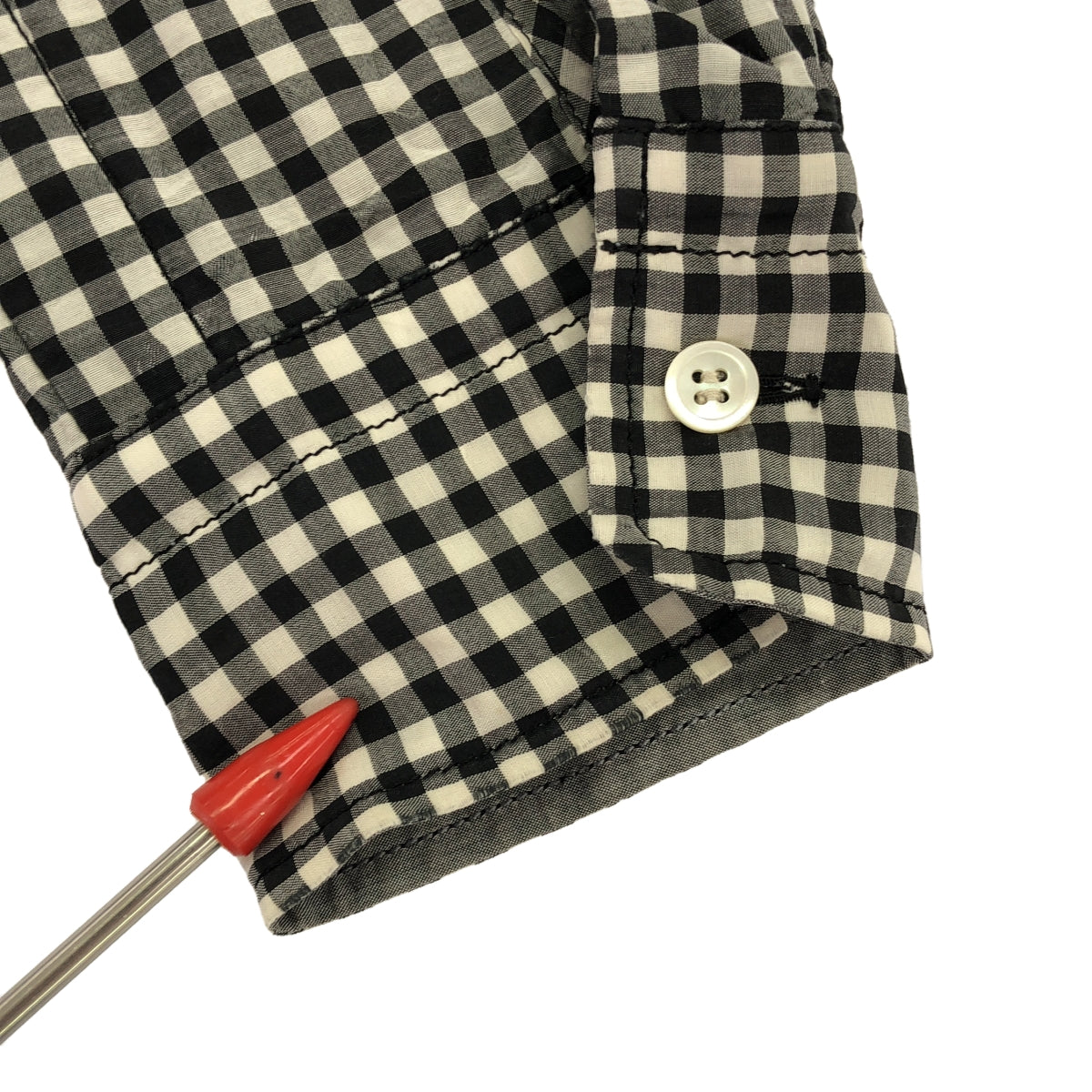 sacai / Sacai | Knit docking gingham check shirt | 2 | Men's