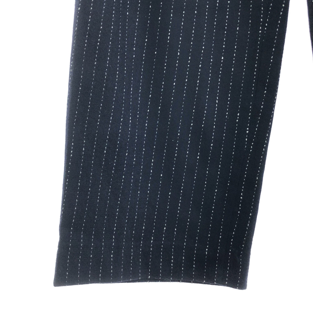 m's braque / 엠즈 블랙 | 2024AW | TUCKED WIDE PANTS navy stripe 울 혼방