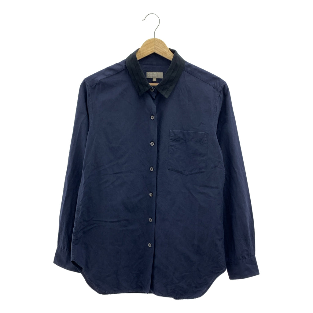 MARGARET HOWELL / 마가렛 하웰 | 코튼 실크 칼라 전환 셔츠 | 1 | 여성