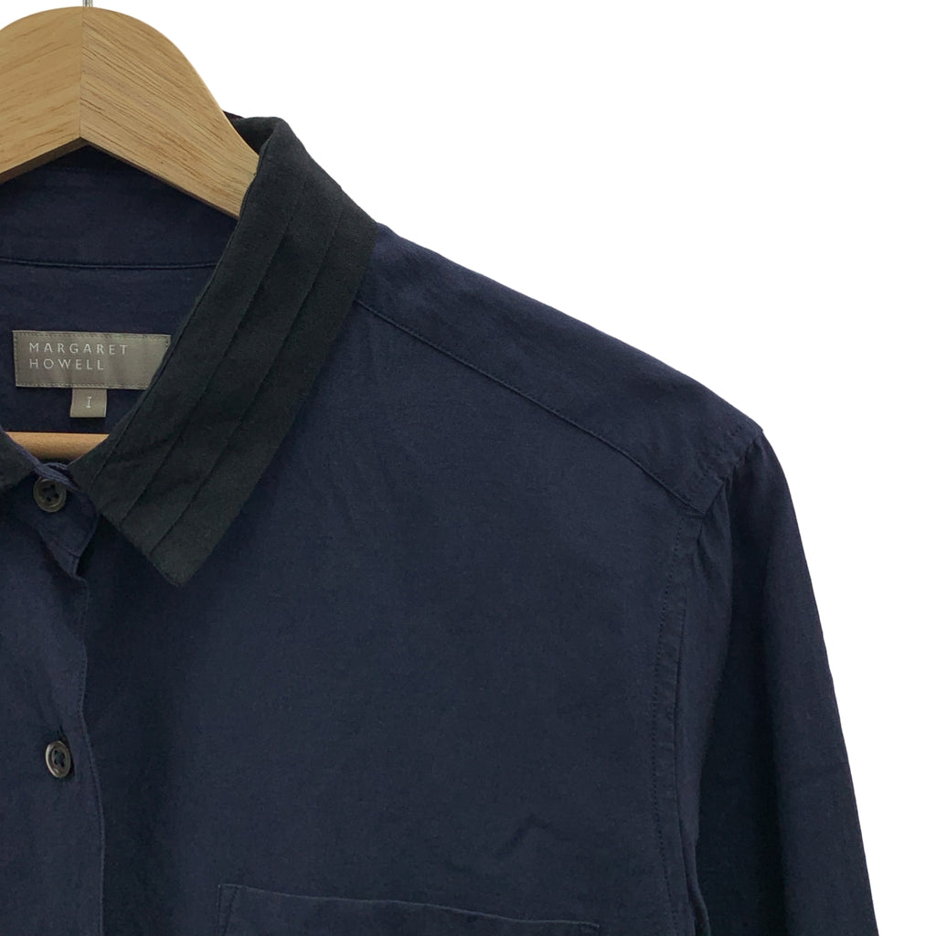 MARGARET HOWELL / 마가렛 하웰 | 코튼 실크 칼라 전환 셔츠 | 1 | 여성