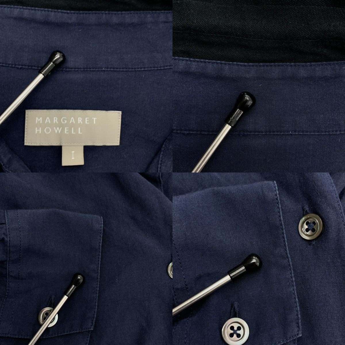 MARGARET HOWELL / 마가렛 하웰 | 코튼 실크 칼라 전환 셔츠 | 1 | 여성