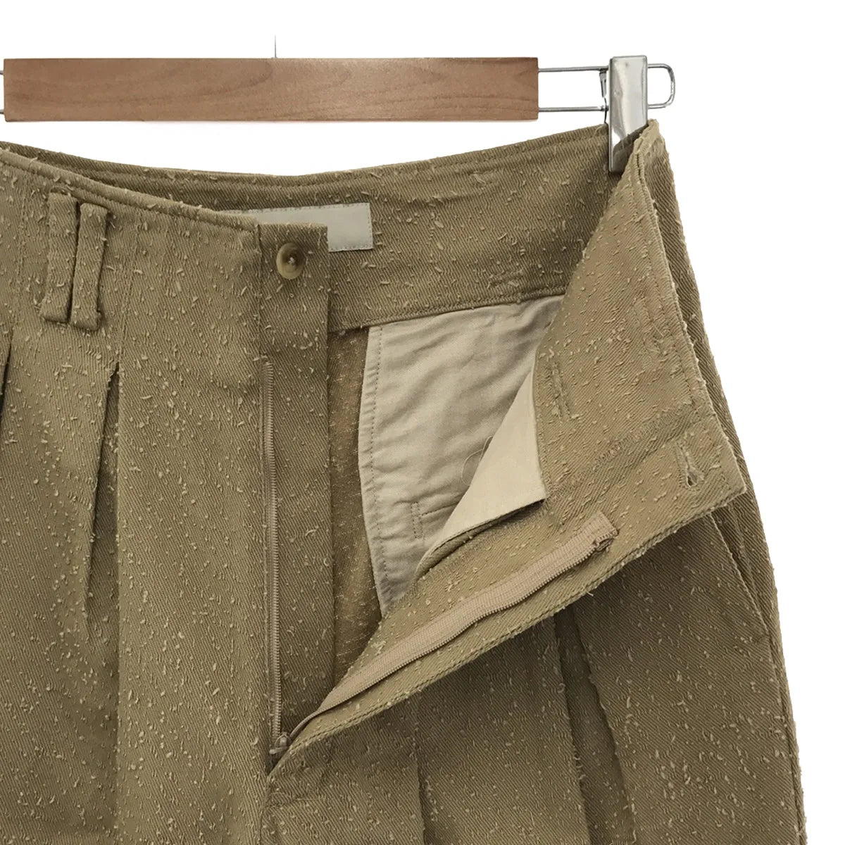 【新品】  FUMIE=TANAKA / フミエタナカ | 2023SS | needle tapered PA ニードルパンチ加工 テーパードパンツ | 1 | ベージュ | レディース