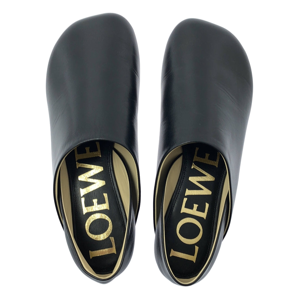 【신품】 LOEWE / 로에베 | 장난감 슬리퍼 가죽 신발 | 38 | 블랙 | 여성