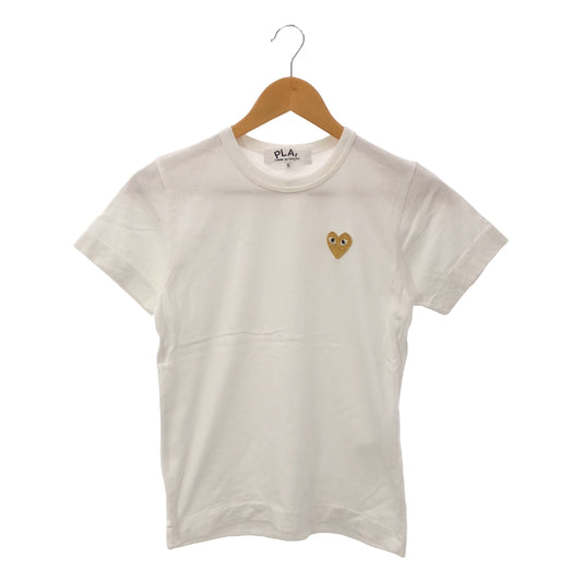 PLAY COMME des GARCONS / プレイコムデギャルソン | AD2019/8 | GOLD HEART T-SHIRT カットソー | S | ホワイト | レディース