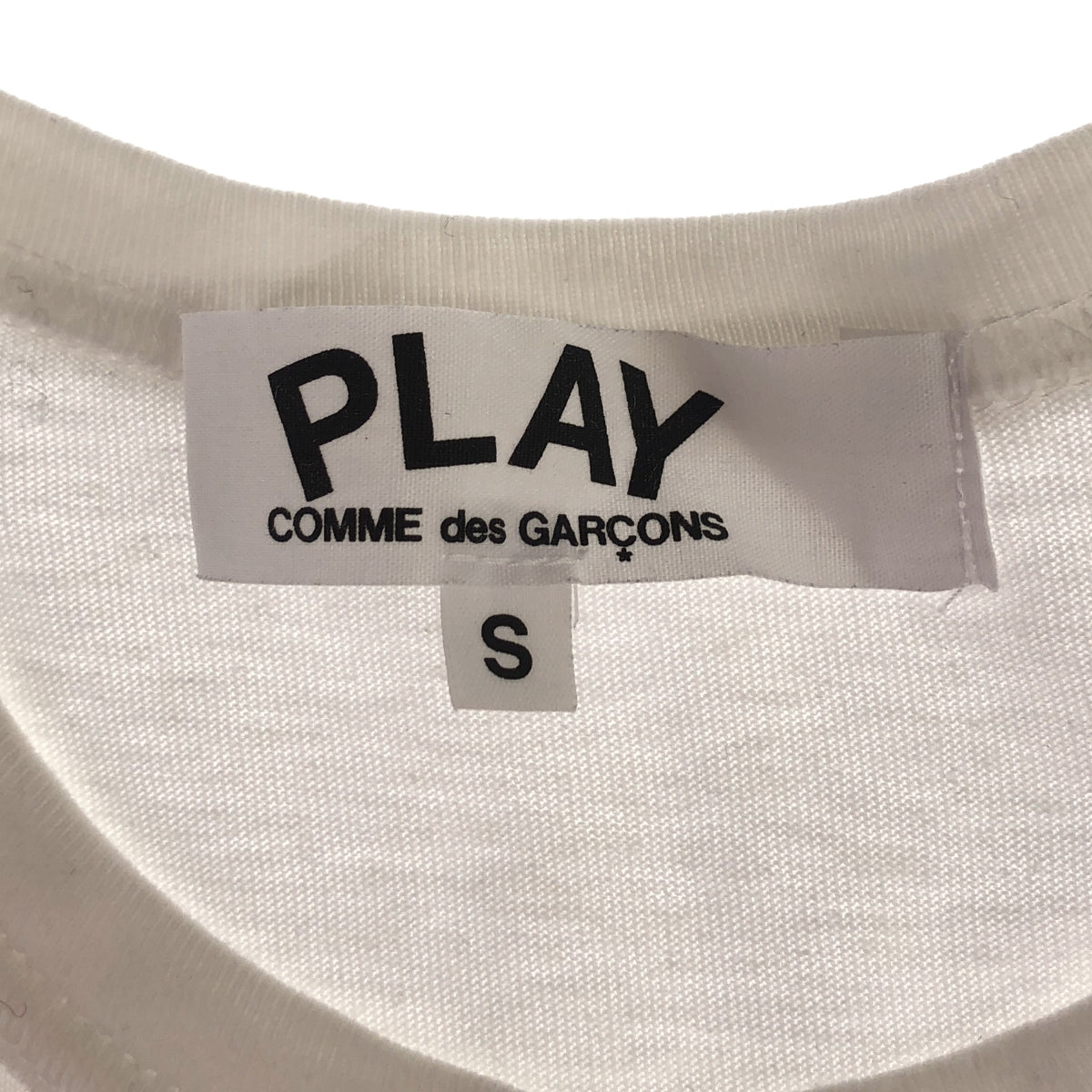 PLAY COMME des GARCONS / 플레이콤 데 갤슨 | AD2019/8 | GOLD HEART T-SHIRT 컷소우 | S | 화이트 | 여성