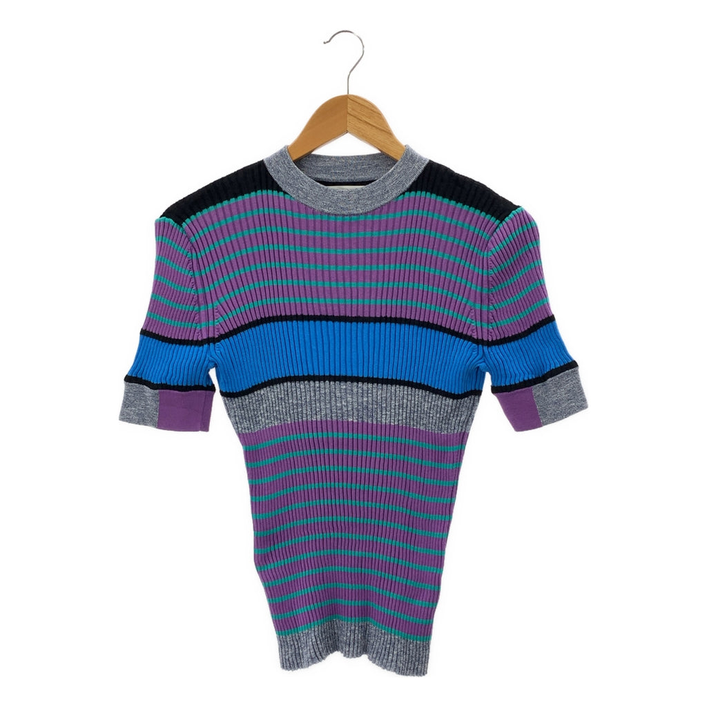 宇津宮茜 | 多邊短袖針織衫 | F碼 | 女款