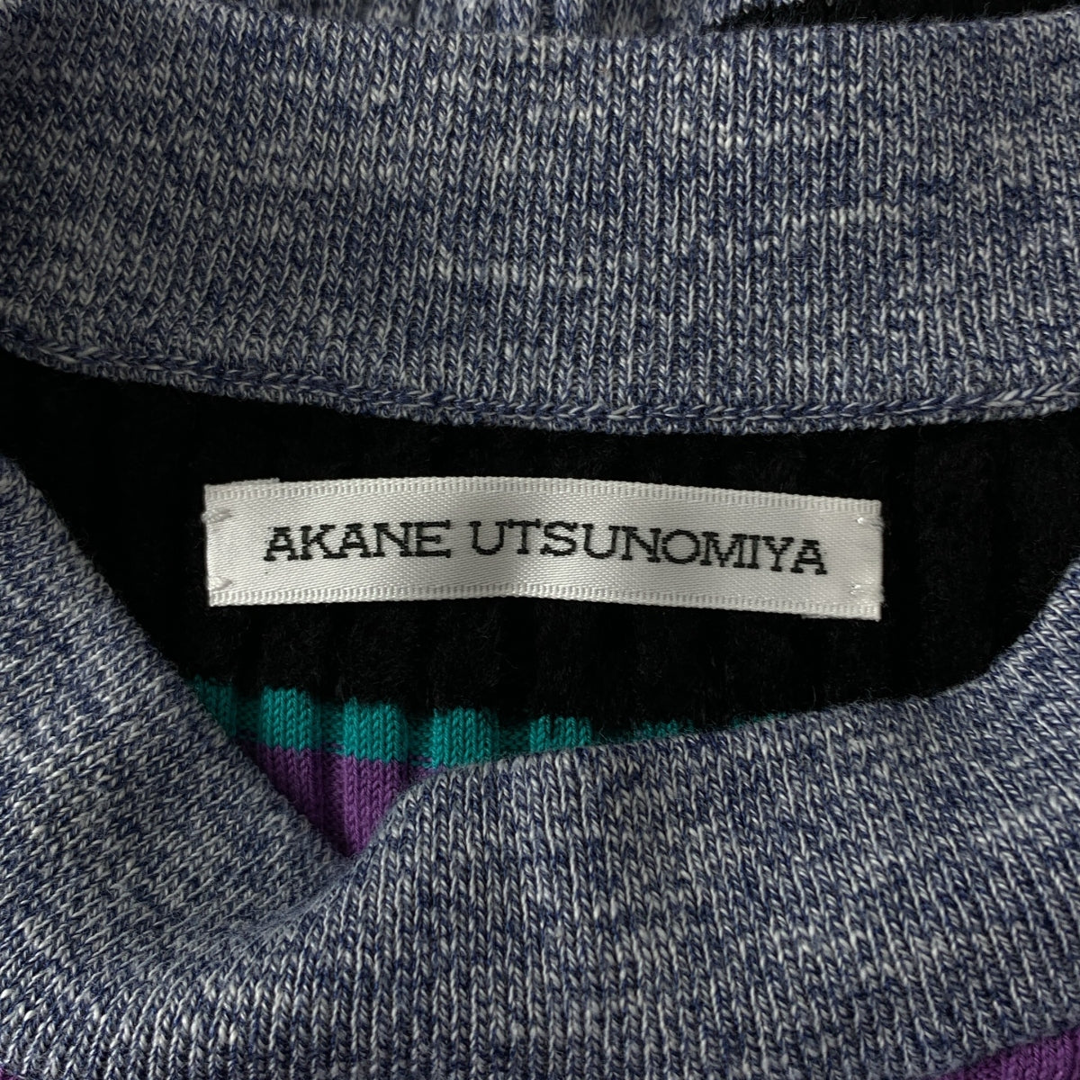 AKANE UTSUNOMIYA / アカネウツノミヤ | マルチボーダー ショート スリーブ ニット | F | レディース