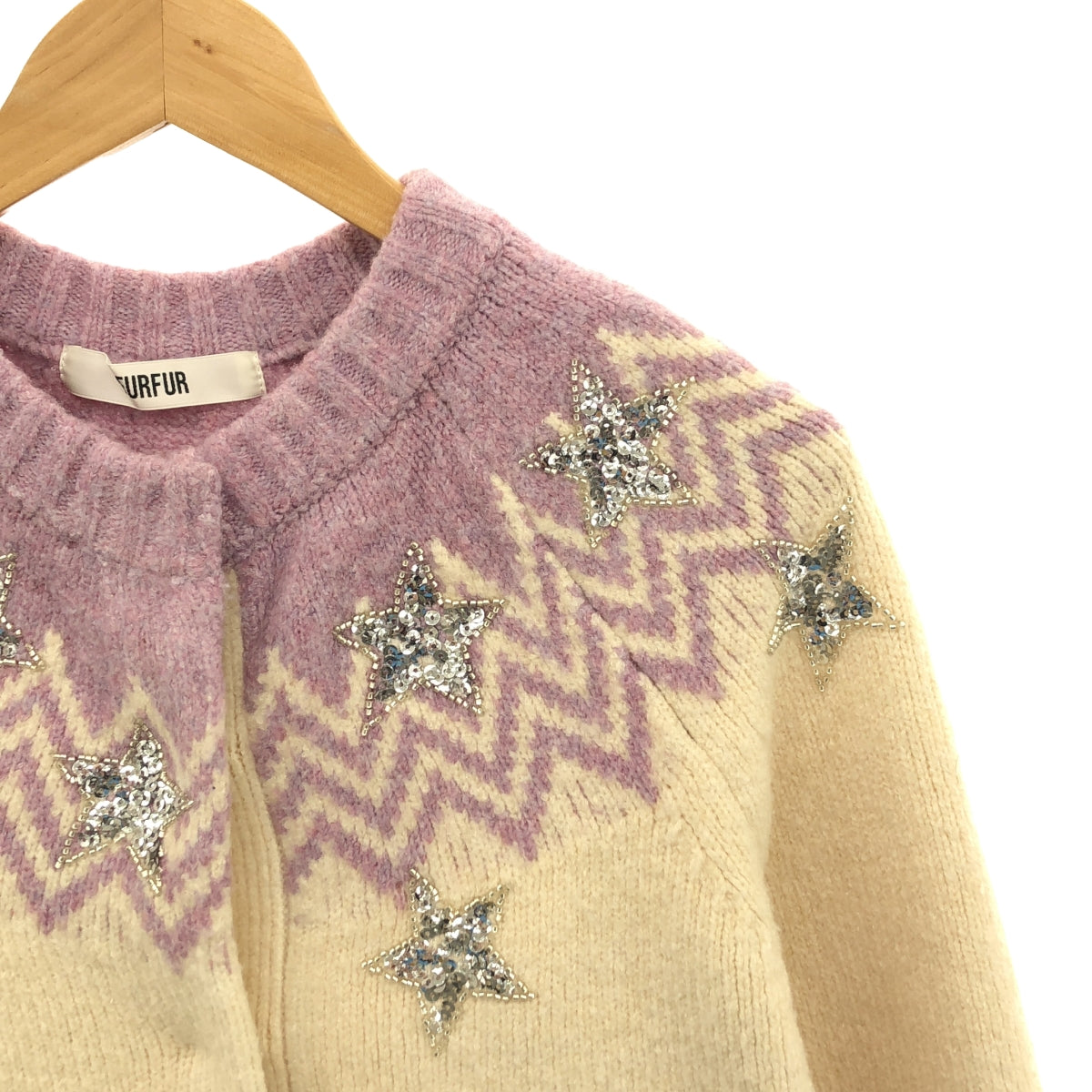 FURFUR / Furfur | Star embroidered Nordic cardigan |