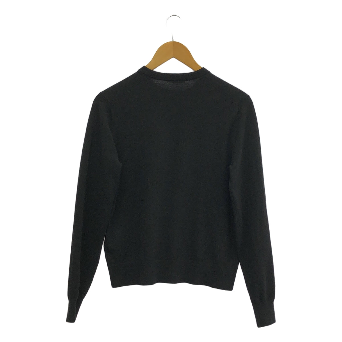 Deuxieme Classe | 2023AW | EVERYDAY I LIKE。彈性羊毛圓領套頭針織衫 | F | 黑色 | 女款