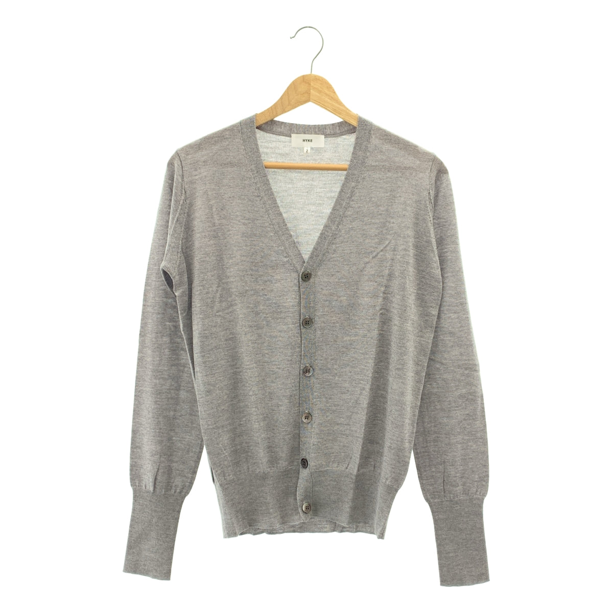 HYKE / ハイク | ウール Vネックニットカーディガン | 2 | レディース